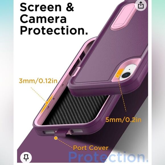 AICASE Tough+ Protection Series Heavy Duty Purple Case For iPhone XR - Picture 6 of 8